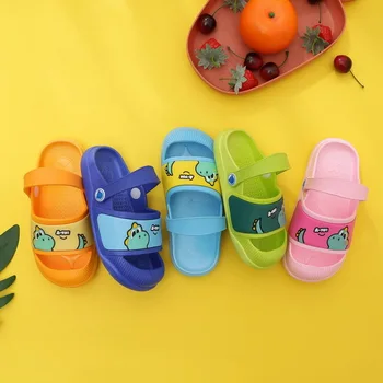 Copii Flip Flops de Vară 2020 Piscină Interioară Papuci de Plajă, Înot Papuci de Dinozaur Imprimare Anti-alunecare Apă Fată Băiat Aqua Pantofi