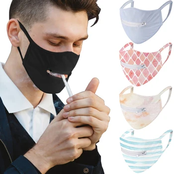2020 Lavabil Masca de Protectie Bărbați și Femei Reutilizabile cu Fermoar Masca Ușor să Bea Costume Cosplay Accesorii Mascarill
