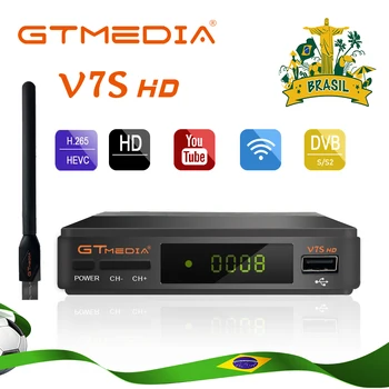 GTmedia V7S Receptor de Satelit HD cu USB WIFI 1080P Full HD, DVB-S2 Alimentat de la Freesat TV Decodor CUTIE de Valori în Brazilia