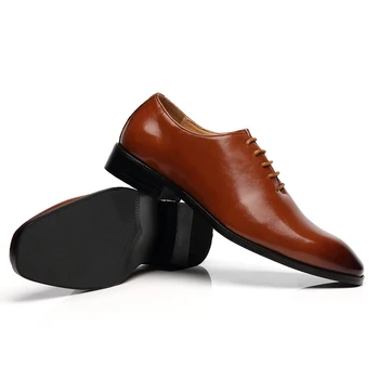 2020 Barbati Pantofi De Afaceri Britanic Costum Bărbați Formale Rochie Pantofi Dantela-Up Balerini Mocasini Petrecere De Nunta Oxfords De Dimensiuni Mari