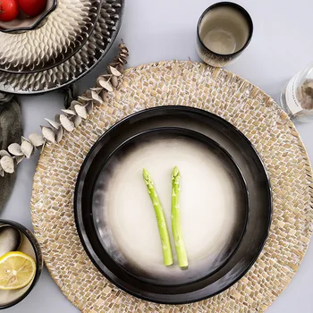 Noua Creatie Stil Japonez Friptura Ceramice Desert Placa de Sushi Set Portelan Farfurie Ceașcă de Ceai Supa de Orez lingura Tacamuri