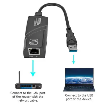 Mini USB 3.0, Gigabit Ethernet Adaptor USB la RJ45 Lan placa de Retea pentru PC USB la RJ45 Lan placa de Retea