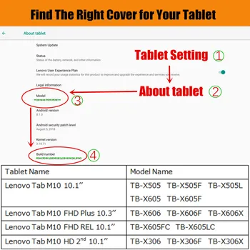 Caz pentru Lenovo Tab M10 X605F X605N X605M P10 X705F Detasabila Tableta Bluetooth Keyboard Cover pentru Lenovo Tab P10 X705F