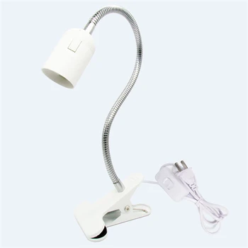 E27 AC 220V 360 de Grade Flexibil Clip pe Comutator Lampa LED Soclu Suport Cablu de Alimentare NE/eu/UK Plug 40cm Furtun Metalic de lumină