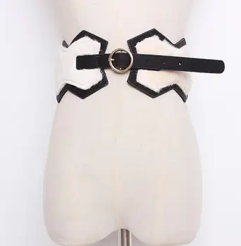 Femei de moda pistei de blană faux din piele PU Cummerbunds de sex feminin Rochie de epocă Corsete Centura Centuri de decor centura lata R1269