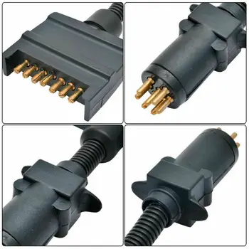 12V 7 Pini Mici, Rotunde La 7 Pini Plat Plug Remorca Conector Adaptor Plug