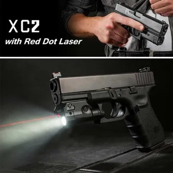 XC2 Ultra Lumina Laser Compact Pistol cu Lanterna Combo Red Dot Laser Tactice MINI LED Alb de Lumină de 200 de Lumeni Airsoft F