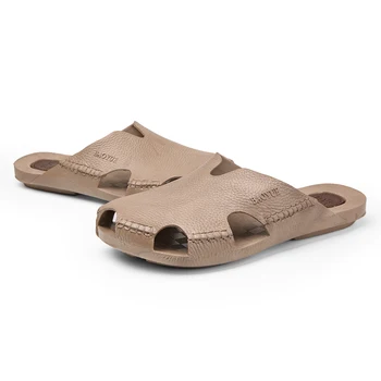 YEINSHAARS 2019 Vara Pantofi Casual Barbati Piele Moale Diapozitive Bărbați în aer liber, Papuci de Plaja Barbati de Moda Britanic Alunecare Pe Sandale
