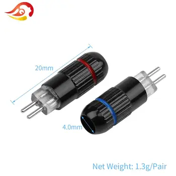QYFANG 1Pair 0.78 mm pentru Căști Pin 4-strat de Rodiu Placat cu Plug Pentru UM3X W4R UE18 JH16 Transparent Conector Texturate Shell Adaptor