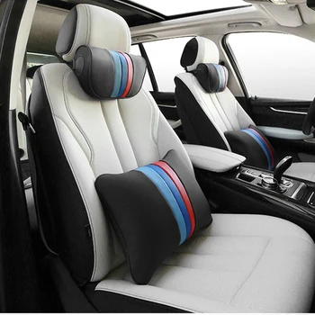 Noua din piele NAPPA Pentru BMW M tetiera masina pernă pentru gât din spate, tetiera Auto Acoperi Vehicule Perna Scaunului Tetiera Accesorii