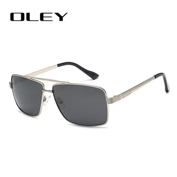 OLEY Pătrat Bărbați ochelari de Soare Polarizat cadru din oțel Inoxidabil pentru femei de Moda de vară de călătorie HD ochelari de Conducere anti-orbire ochelari