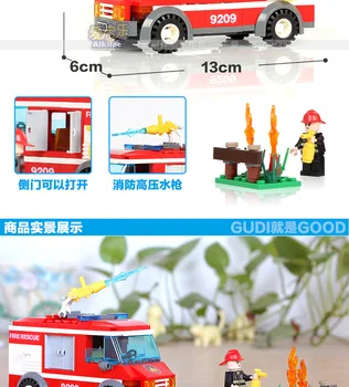 GUDI 9209 camion de Lumină Lupta introdus Blocurile Copii, jucarii Educative, joc de creier jucărie caramida cadou