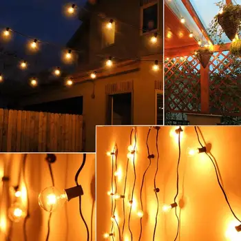8m 25 LED-uri Siruri de Lumini Ghirlanda Bile în aer liber rezistent la apa Glob Bec Vacanta de Iluminat Petrecere de Nunta Decor Lumini de Basm