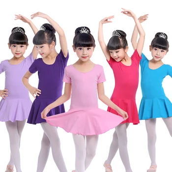 100-170 CM Balet Îmbrăcăminte de Antrenament de Dans de Copil Fata de Adult Femei Gimnastica Tricou Body Balet Dans Uzura de Zi pentru Copii