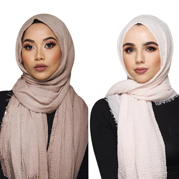 Prețul en-gros de femei musulmane mototoli hijab eșarfă femme 10pc/lot bumbac vălului islamic hijab șaluri și împachetări