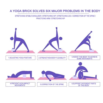 EVA Yoga Bloc Caramida Exercițiu Instrument de Fitness Exercițiu de Antrenament de Stretching Ajutor Modelarea Corpului Sănătății Echipamente de Formare