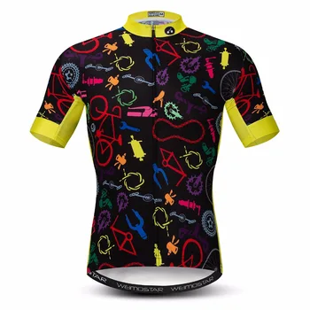 2021 ciclism jersey pentru Barbati Mountain Bike jersey Pro MTB Biciclete Tricouri maneca Scurta Drumul Echipei Topuri de curse purta Desene animate Roșu