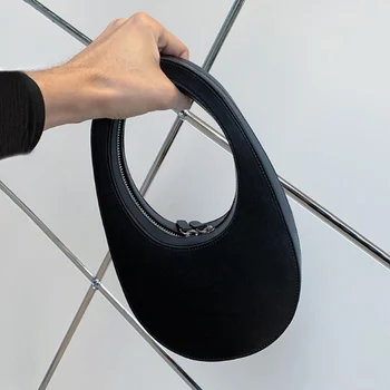 De lux din Piele PU Oval Femei Geantă de mână de Șarpe Simplu Portabil pentru Femei de Moda Sac Lung Zip de Agrement Sac