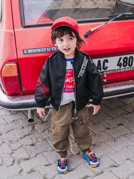 Îmbrăcăminte pentru copii Baieti Haina Toamna anului 2020 Nou val de Copii coreeană Sacou Casual de Primavara Modele Băiat de Primăvară Topuri-Muzica de Valul