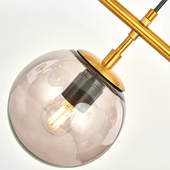 Nordic Lampa de Artă Strip Lumini Pandantiv Modern Salon de Cameră Model Bec de Sticlă LOFT corp de iluminat suspensie hanglamp luciu pendente