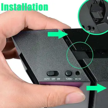 MeterMall Pentru Consola PS4 Cooler Ventilator de Răcire Pentru PS4 USB Extern 5Fan Super-Turbo de Control al Temperaturii Pentru Consola Playstation 4
