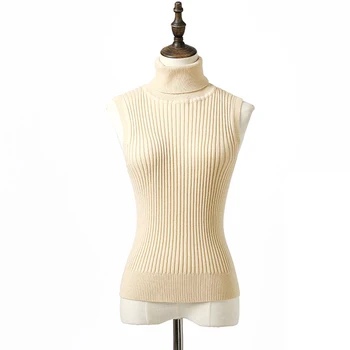2020 Toamna Iarna Femei Tricotate Pulover Casual Moale Fără Mâneci Jumper Moda Slim Femme Elasticitatea Pulovere Topuri
