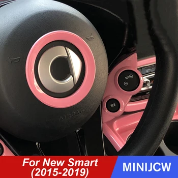 Volan masina Autocolant ABS Centrul Capac Decorativ Turnare Inel Shell pentru Noul Smart 453 fortwo forfour Accesorii Auto