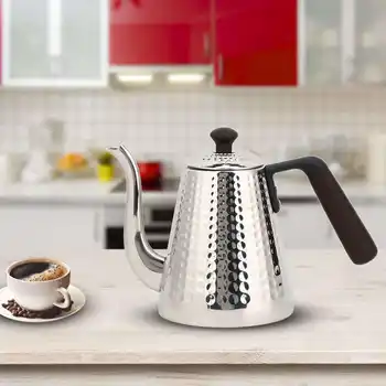 1000ML Inox Ibric de Cafea Subțire Gura de Cafea, Fierbător de apă Cu Mâner Pentru Uz Casnic Ceainic de Cafea prin Picurare Oală Instrumente de Bucatarie