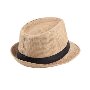 Vara Găleată Pălărie Bărbați Femei Pălărie De Paie Pe Plaja Palarie De Soare Pălărie Trilby Paie Panama Gangster Capacele Se Potrivesc Pentru Femei Barbati