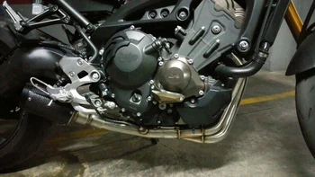 MTCLUB Motociclete Modificate Aluneca Pe Evacuare Contact Mijlocul Link-ul de Țeavă Pentru Yamaha MT-09 FZ-09 MT09 MT 09 FZ 09 2016