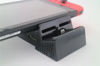 Pentru NS Nintendo Nintend Comutator Portabil DIY Inlocuire Dock Monta Cutie de Caz Suport stativ Cooler w/Tip C/HDMI/USB Jack Incizie
