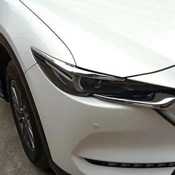 Pentru Mazda CX-5 CX5 2017 2018 2019 Față Faruri Lampă de Cap Spranceana Pleoapa Capacului Ornamental Exterior Accesorii ABS Cromat Tapiterie Auto