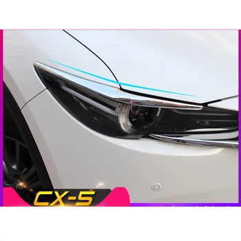 Pentru Mazda CX-5 CX5 2017 2018 2019 Față Faruri Lampă de Cap Spranceana Pleoapa Capacului Ornamental Exterior Accesorii ABS Cromat Tapiterie Auto