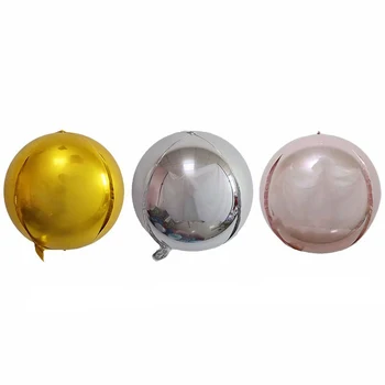 10 Inch 4D Rotund de Aluminiu Baloane Folie Nunta Folie Gonflabile Heliu Balon cu Aer Metal Macaroon Balon de Culoare Bile de Aer