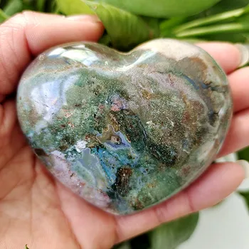 De mare naturale jasper piatra mare bijuterie inima piatra de cristal mineral specimen de cristal ston