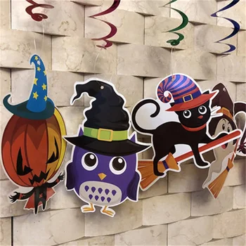 6Pcs Tavan Agățat Vârtej Decor Petrecere de Halloween Decor de Groaza Casa Festival Consumabile Partid DIY Eveniment în Parte Ornamentele