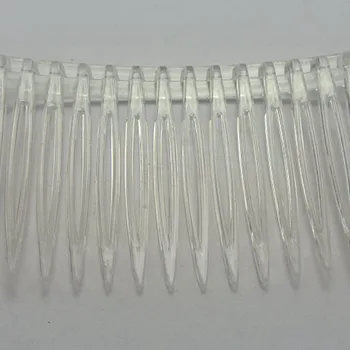 20 de Plastic Clar Agrafe de Par Partea Piepteni Pin Agrafele 70X40mm pentru Femei de Plastic transparent Partea de Piepteni, Agrafele de Pin