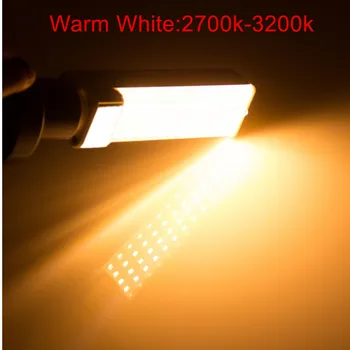 Becuri LED 10W 12W 15W G24 LED COB de Porumb Bec Lampa 180 de Grade AC85-265V E27 G23 G24 led lumina Reflectoarelor Orizontală Plug Lumina