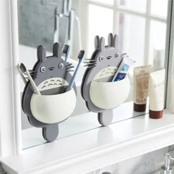 1buc Periuta de dinti Montare pe Perete Suport Drăguț Totoro Fraier Aspirație Organizator de Baie Familie Unelte Accesorii Seturi de Baie