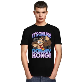 E Ca Donkey Kong Tricou Barbati din Bumbac Moale de Moda Elegant T-shirt, cu Mâneci Scurte Gorilla Tee Topuri Slim Fit Îmbrăcăminte Cadou