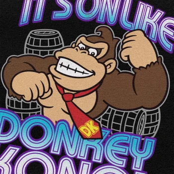 E Ca Donkey Kong Tricou Barbati din Bumbac Moale de Moda Elegant T-shirt, cu Mâneci Scurte Gorilla Tee Topuri Slim Fit Îmbrăcăminte Cadou
