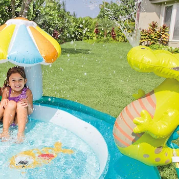 Parc de apă tobogane gonflabile, piscina pentru copii familie, crocodil de pulverizare a apei piscine baby ocean ball pool