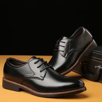 Mazefeng Barbati Brand din Piele Formale Pantofi Dantela-Up Pantofi Oxfords Moda Pantofi Retro Elegant Încălțăminte de Munca Picătură de Transport maritim