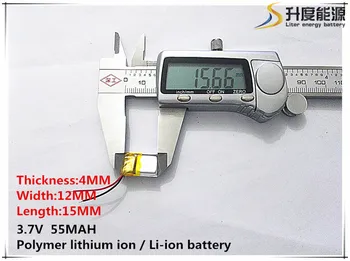 10buc [SD] 3.7 V,55mAH,[401215] Polimer litiu-ion / Li-ion pentru JUCĂRIE,POWER BANK,GPS,mp3,mp4,telefon mobil,vorbitor