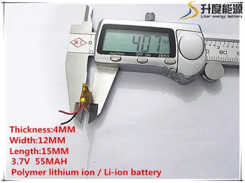 10buc [SD] 3.7 V,55mAH,[401215] Polimer litiu-ion / Li-ion pentru JUCĂRIE,POWER BANK,GPS,mp3,mp4,telefon mobil,vorbitor