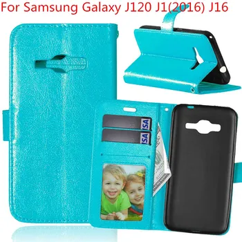 Pentru Samsung Galaxy J120 J1(2016) J16 Retro Crazy Horse Model Flip Cover coque capinha Portofel din Piele PU Caz Cu Stand fundas