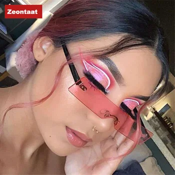 Brand Mic Dreptunghi ochelari de Soare Femei 2020 Gri Nuanțe de Roz Pentru Femei Epocă fără ramă Pătrată ochelari de Soare Unisex UV400