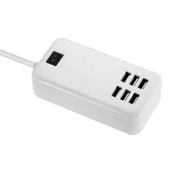 6Port USB SUA/UE 100 V-240 v curent ALTERNATIV de Încărcare Rapidă pe Desktop Hub Încărcător de Perete Stație de Alimentare AC Adaptor de Călătorie pentru Telefonul Mobil Tablet