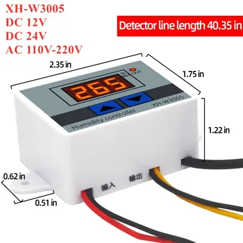 XH-W3005 12V 24V 220V Digital Umiditate Controller Higrostat Higrometru Umiditate de Control Comutator regulator senzor de Umiditate de 40%