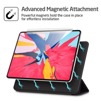 VSH Magnetic de Caz pentru iPad Pro 12.9 2018 Acoperire Trifold Sta Magnet Caz Smart Auto Sleep/Wake Cauciucat Cover pentru iPad Pro12.9
